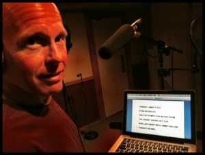 Steve Mackall in the Audio Concepts voice over booth